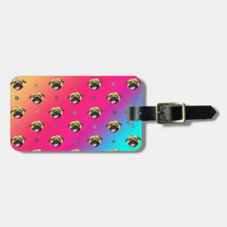 Pug Luggage Tag Rainbow Bagagebricka