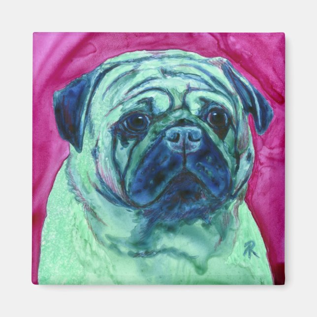 Pug Magnet - "Pugsley" (Framsidan)