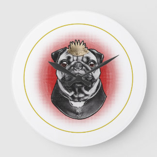 Pug Majesty  Stor Klocka