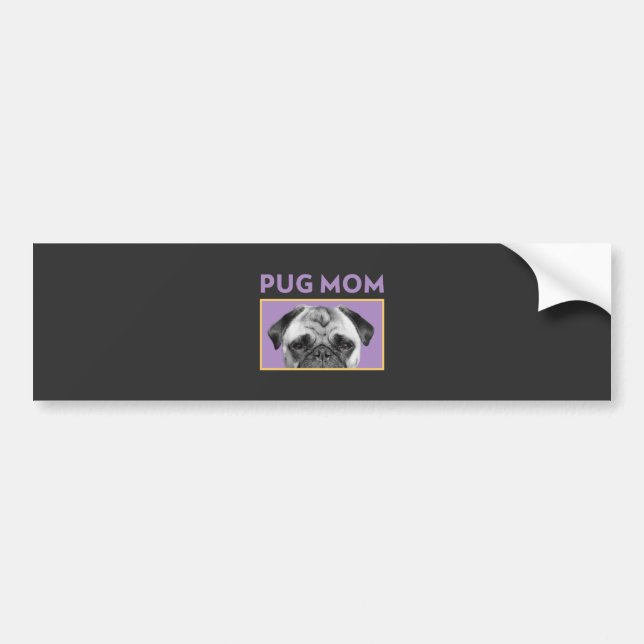 Pug Mamma Bildekal (Framsidan)