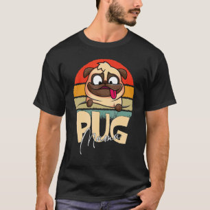 Pug Mamma Cute Hund Girls Women Presenter 2 T Shirt
