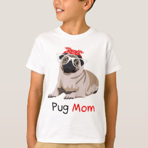 Pug Mamma Hund Bandana Djurälskare Gift Womens Pug T Shirt