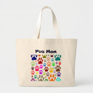 Pug Mamma Hund Tass avtryck Jumbo Tygkasse