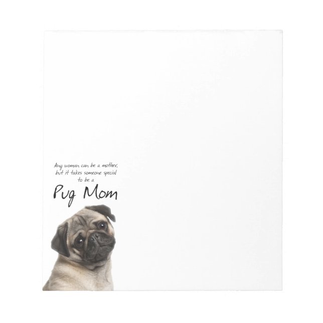 Pug Mamma Note Pad Anteckningsblock (Framsida)
