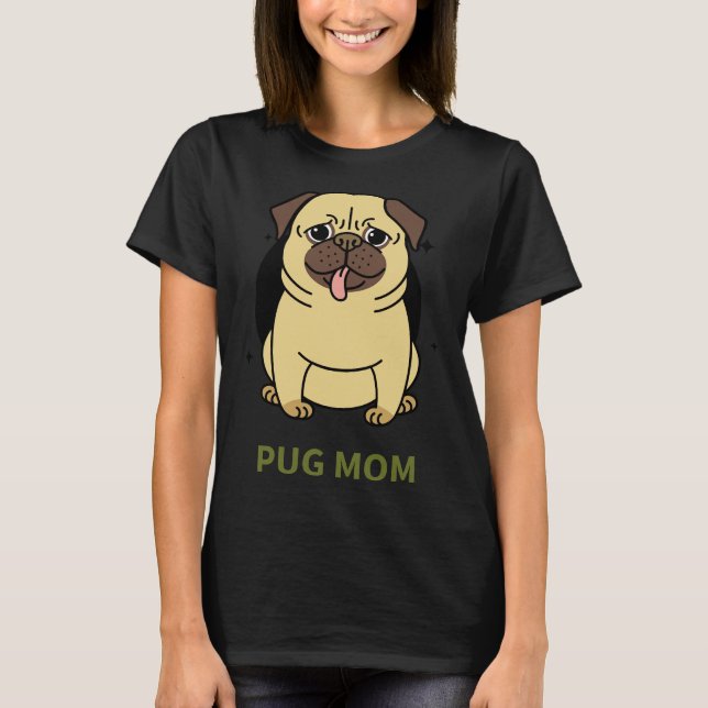 Pug mamma Premium Scoop 151 T Shirt (Framsida)