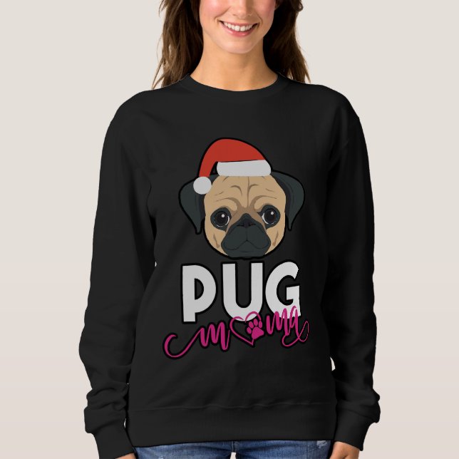 pug Mamma, pug Mamma, pug Owner Gift, Sause Hund L T Shirt (Framsida)