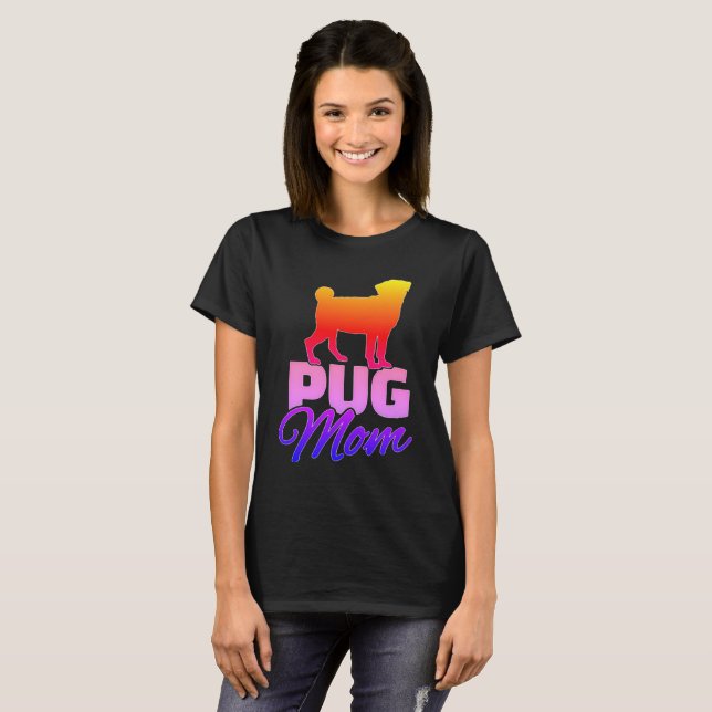 Pug Mamma T-shirt (Hel framsida)