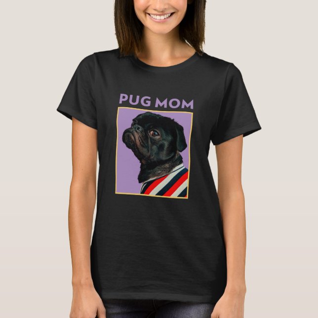 Pug Mamma T Shirt (Framsida)