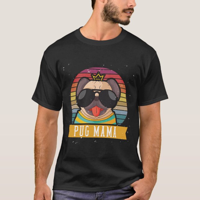 Pug Mamma T Shirt (Framsida)