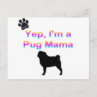 pug mamma vykort