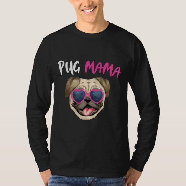 Pug Mamma Women Cute Hund Classic T- Shirt 514 T Shirt (Framsida)