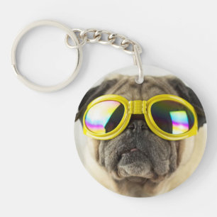 Pug med Goggles