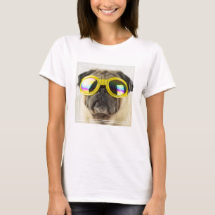 Pug med Goggles T Shirt
