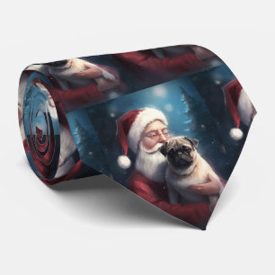 Pug med Jultomten julafton Slips