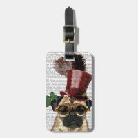 Pug med Steampunk Stil Top hat