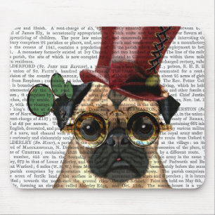 Pug med Steampunk Stil Top hat Musmatta