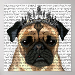 Pug med Tiara Poster