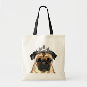 Pug med Tiara Tygkasse