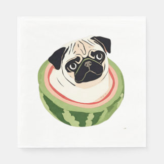 Pug Melon Classic T-Shirt Pappersservett