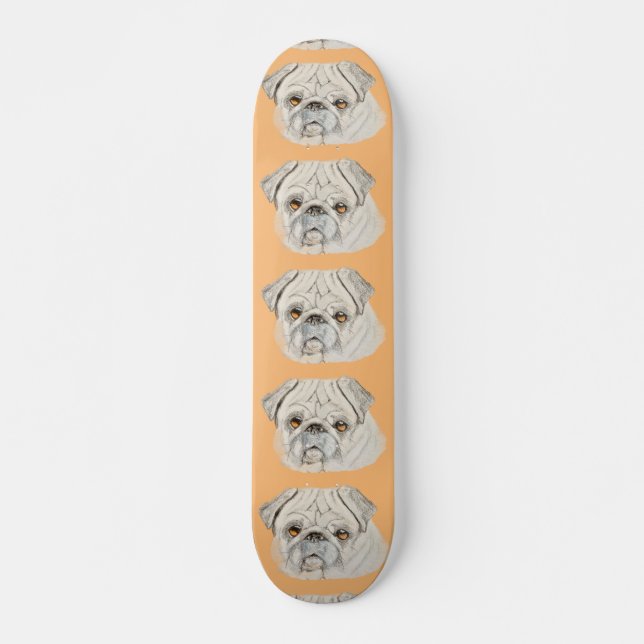 Pug Mini Skateboard Bräda 18,5 Cm (Framsida)