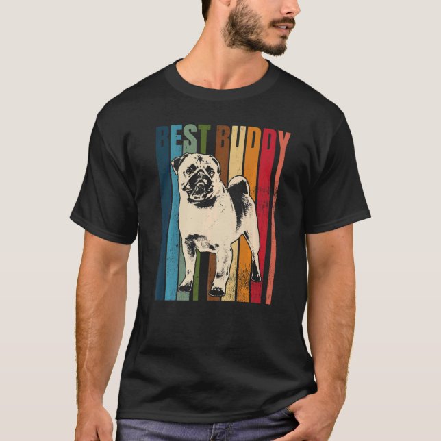 Pug Mops Carlin Hund aveln 2 T Shirt (Framsida)