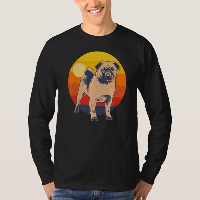Pug Mops Carlin Hund aveln 37 T Shirt (Framsida)