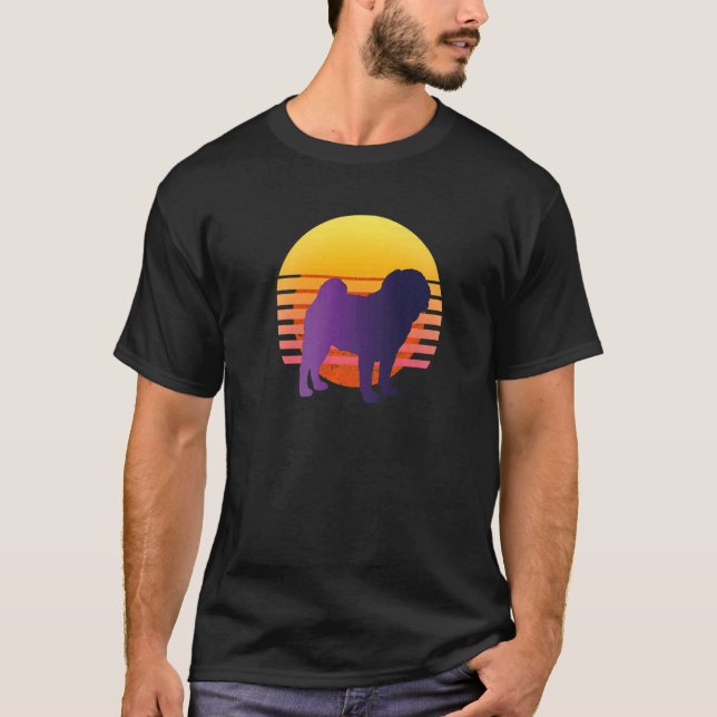 Pug Mops Carlin Hund aveln 42 T Shirt (Framsida)