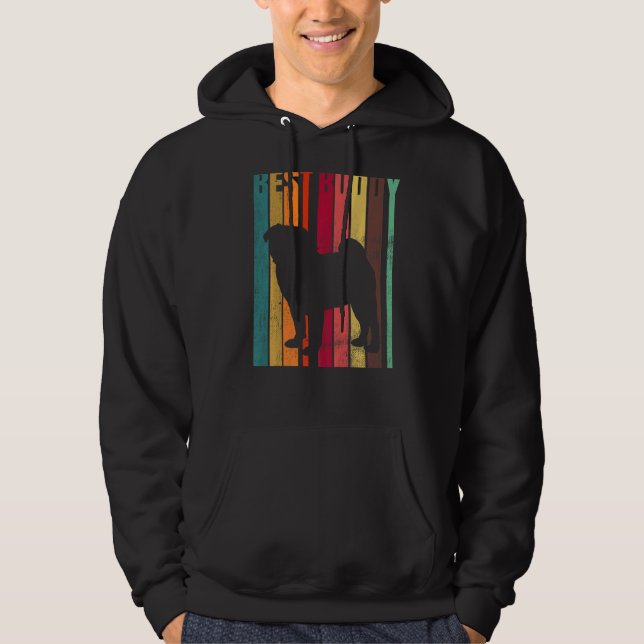 Pug Mops Carlin Hund aveln 4 Hoodie (Framsida)