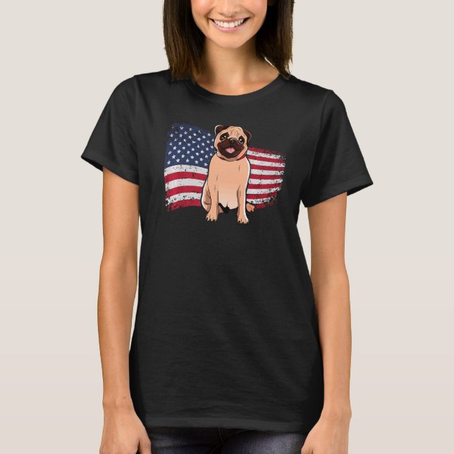 Pug Mops Carlin Hund aveln 51 T Shirt (Framsida)