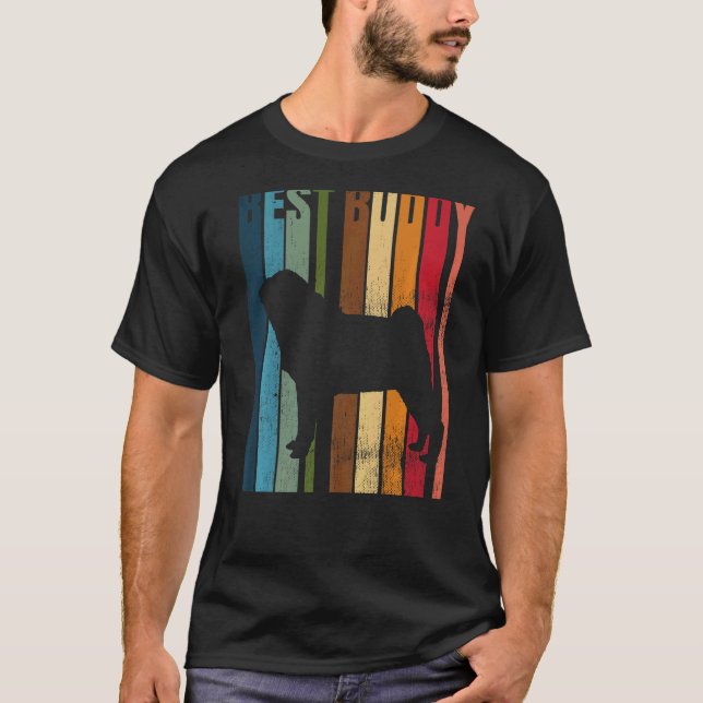 Pug Mops Carlin Hund aveln 6 T Shirt (Framsida)