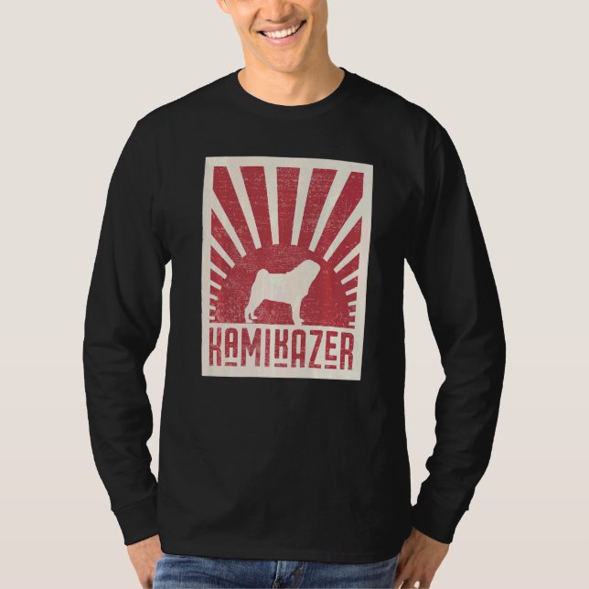 Pug Mops Carlin Hundras  12 T Shirt (Framsida)