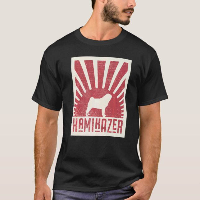 Pug Mops Carlin Hundras 12 T Shirt (Framsida)