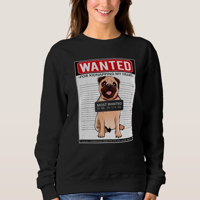 Pug Mops Carlin Hundras  17 T Shirt (Framsida)