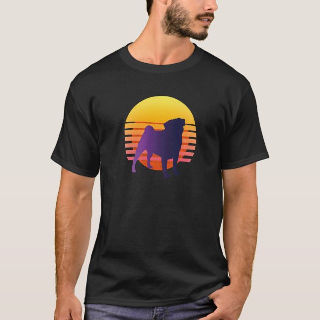 Pug Mops Carlin Hundras  38 T Shirt (Framsida)