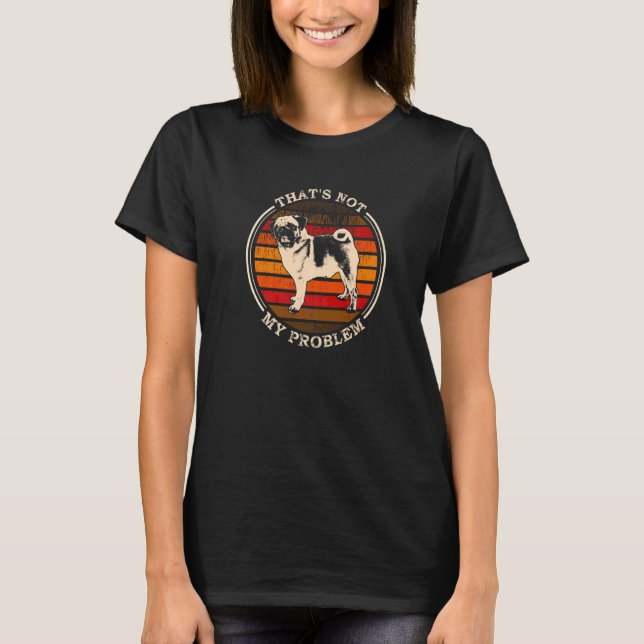 Pug Mops Carlin Hundras T Shirt (Framsida)