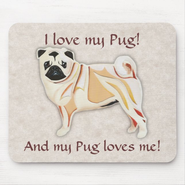 Pug Mousepad Musmatta (Framsidan)