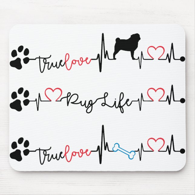 Pug Mousepad Musmatta (Framsidan)