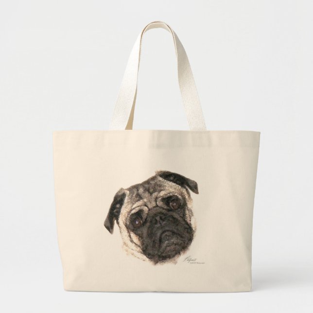 Pug Mugg Bag Jumbo Tygkasse (Framsidan)
