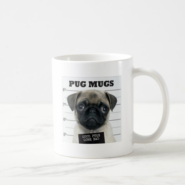 Pug Mugg, Bra Pugs Borta Bad Kaffemugg (Höger)