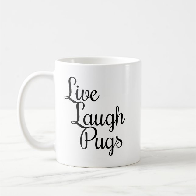 Pug-mugg för kaffeälskare kaffemugg (Vänster)