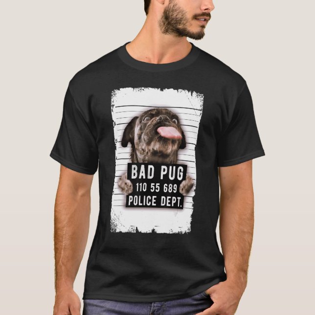 Pug Muggskott T Shirt (Framsida)