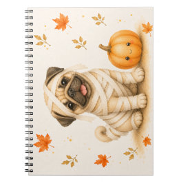Pug-mumie Halloween Anteckningsbok