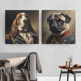 Pug Napoleon-kostym Poster