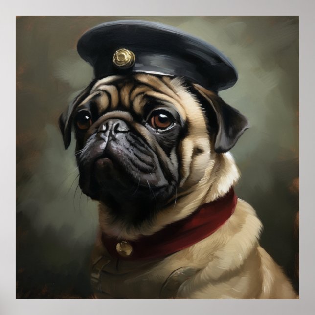 Pug napoleon stil poster (Framsidan)