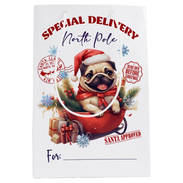 Pug North Pole Delivery (Framsidan)