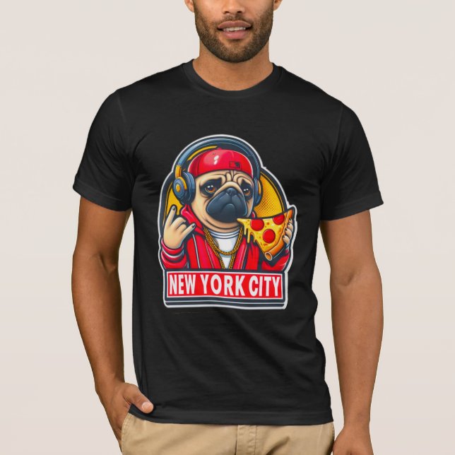 PUG-NYC STIL 2 T SHIRT (Framsida)