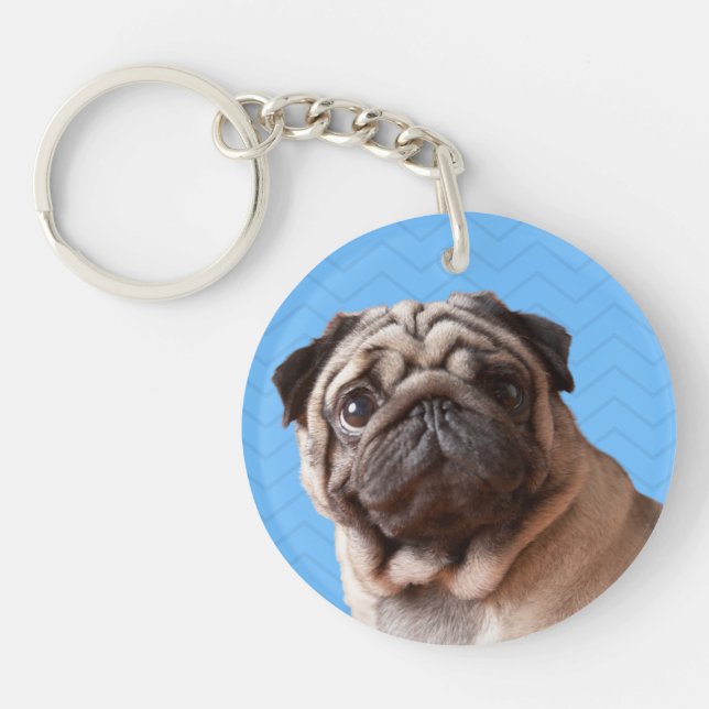 Pug-nyckelkedja (Framsidan)