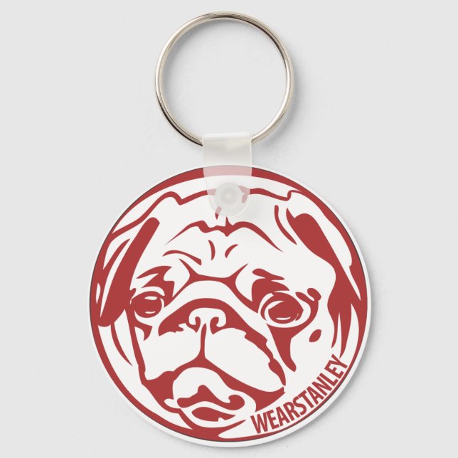 pug-nyckelkedja nyckelring (Framsida)