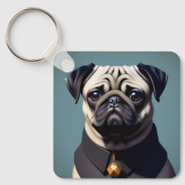 Pug Nyckelring