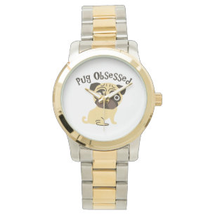 Pug Obsses Gifts och Tees Armbandsur